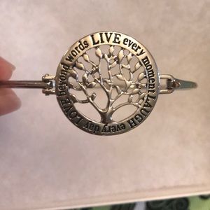 Jewelry - Tree of Life Bracelet Silver with Quote Jewelry - Tree of Life Bracelet Silver with Quote